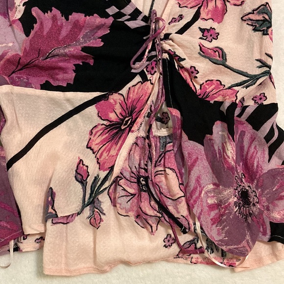 Floral Free People halter XL, pinks and black, NWT - Picture 7 of 15